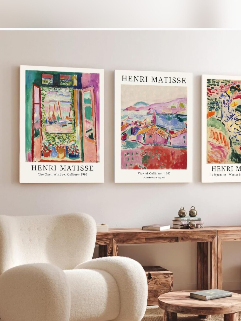 Claude Monet & William Morris Art Prints - Green Botanical Set